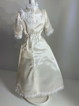 Vintage Barbie Clone SHILLMAN Sindy Maddie MOD MAXi DRESS Satin Wedding Gown 2
