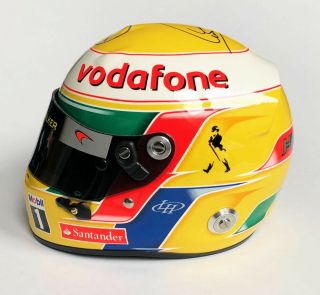 Signed Lewis Hamilton 1/2 Scale Helmet - Rare Mclaren Mercedes - F1