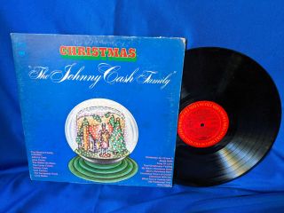 The Johnny Cash Family Lp Christmas Columbia Promo Kc031754 Gatefold Rare