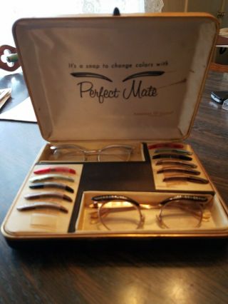 Vintage American Optical Eyeglasses Perfect Mate Color Change Set.  Rare