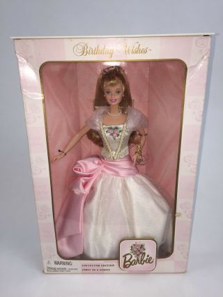 Birthday Wishes Barbie Doll Blonde Collector Edition First In Series 1998 Vtg