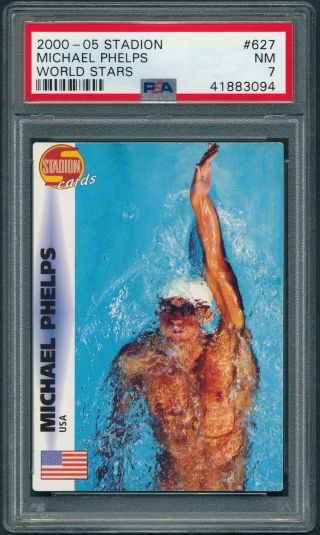 2003 Stadion Michael Phelps Rookie Psa 7 /1000 Made Goat Very,  Very Rare [bbe]