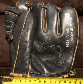 Vintage Baseball Glove Winston Antique Mitt Made In Japan Black