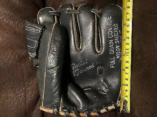 Vintage Baseball Glove Winston Antique Mitt Made In Japan Black 2