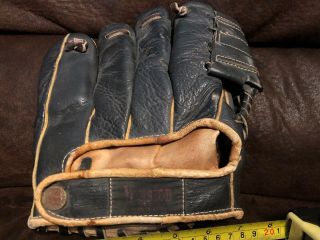 Vintage Baseball Glove Winston Antique Mitt Made In Japan Black 3
