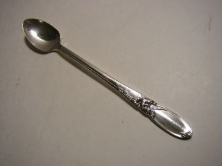 1 Pc Oneida Community Silver Plate White Orchid Baby Spoon 5.  5 "