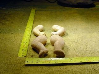 4 x excavated vintage pipe clay doll arms and legs all pairs age 1930 Art 13974 3