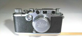 Rare Leica Iiib Rangefinder Camera W/ Leitz Elmar 50mm F/3.  5 Lens F/s Japan