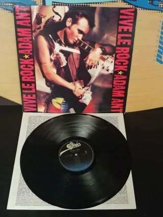 1985 Adam Ant Vive Le Rock Lp Vinyl Vg,  Rare 80 