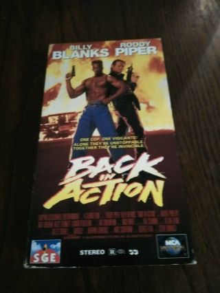 Back In Action Vhs Billy Blanks Roddy Piper Very Rare Oop 1994 Htf Cult