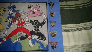 Vintage 1994 Power Rangers Double - Sided TV Show Pillowcase - Barely 3
