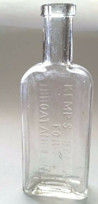 Antique Medicine Bottle - Kemps Balsam For Throat And Lungs