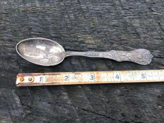 Antique Vintage Sterling Silver Souvenir Spoon Detroit Michigan 19.  4 G