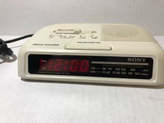 Sony Dream Machine Radio Alarm Clock White Icf - C25 &