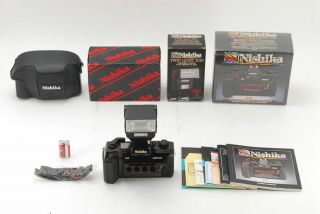 Rare [unused In Box] Nishika N8000 35mm 3d Camera W/ Twin Light 3010 From Japan