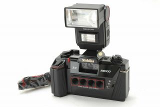 Rare [Unused in Box] Nishika N8000 35mm 3D Camera w/ Twin light 3010 From JAPAN 2