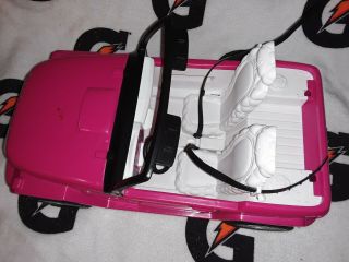 2012 Mattel Barbie Hot Pink /White Seats Beach Cruiser Jeep Vehicle - Y6856 2