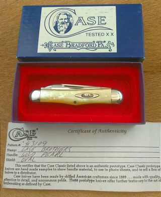 Rare Case Classic Prototype Knife Pattern 83109 Gold Lip Pearl Scales