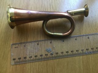Small Copper And Brass Antique Hunting Horn.