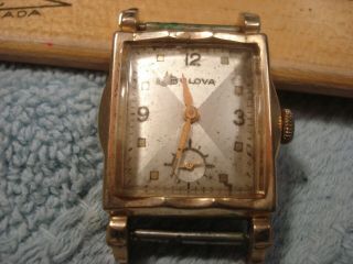 Vintage Bulova Swiss Made Wrist Watch Gold Plated To Fix