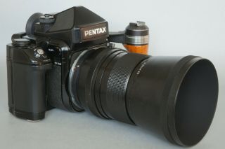 RARE Carl Zeiss Jena MC Sonnar 180mm/2,  8 lens to Pentax 6x7 67II Fuji GFX 50 100 2