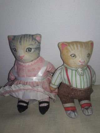 Vintage Kitty Cucumber & Pj Buster 7 " Bean Bag Dolls