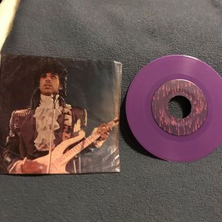 Prince Purple Rain / God Rare Purple Vinyl 45 With Picsleeve