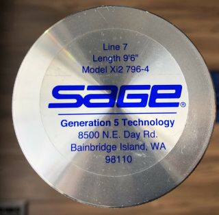 Sage Xi2 796 - 4 Fly Rod (very Rare) 7 Wt.