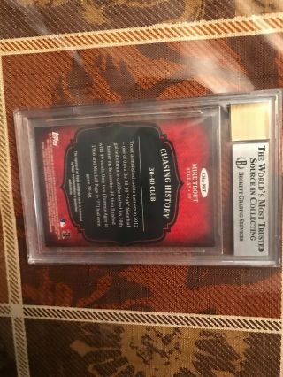 2013 Topps Chasing History Mike Trout Auto Autograph Bgs 9/10 Rare 9.  5 Subs 3