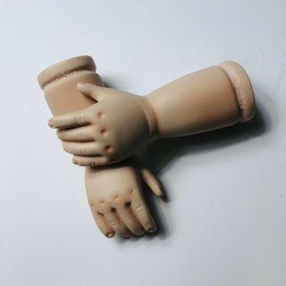 Vintage Porcelain Doll Arms 4 1/2” Hands Nails Parts Restore For 23” Dolls