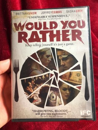 Would You Rather (dvd,  2013) Rare Horror Htf Oop