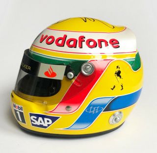 Signed Lewis Hamilton 1/2 Scale Helmet - Rare 2008 Mclaren Mercedes - F1
