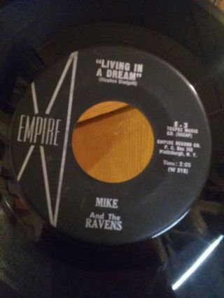 Rare Mike And The Ravens Empire 45 " Goodbye To Mary Jane " Living In A Dream
