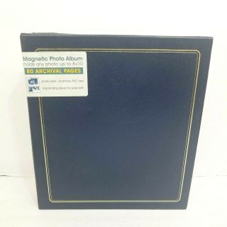Vintage Magnetic Photo Album 80 Acid Pages Made In Usa Nwot