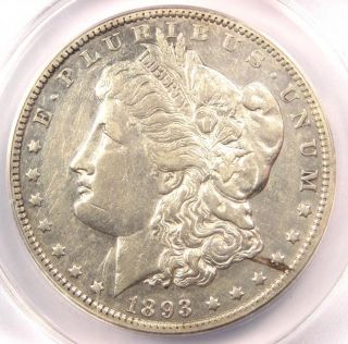1893 - O Morgan Silver Dollar $1 - Anacs Xf45 Detail (ef45) - Rare Certified Coin