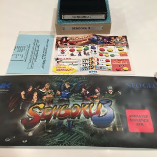 Sengoku 3 Mvs Full Us Kit - Neo Geo Snk - Complete Rare
