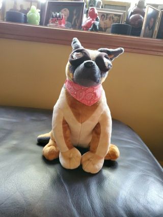 Rare Loote Crate Fallout Dogmeat Dog Plush Toy Stuffed Animal Bandana Goggles