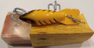 Vintage Bomber Bait Co.  " Bomber " Wood Lure W/ Box And Insert