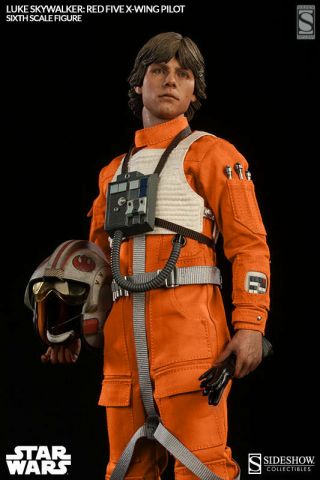 Sideshow Star Wars Luke Skywalker Red Five X - Wing Pilot Exclusive 12 " 1/6 Figure