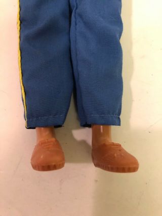 Vintage Mattel Barbie Ken Doll Blue Yellow Track Suit 1968 12 Inches 3