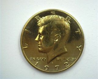 1972 - D Kennedy Silver 50 Cents Gem,  Uncirculated,  Rare This