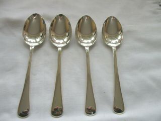 4 X Vintage Silver Plated Epns A1 Dessert Spoons.  J B Chatterley 7 "