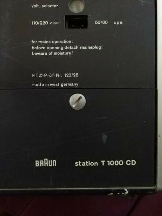 Braun station T1000 CD Shortwave AM FM Radio Receiver Rare by Dieter Rams 2