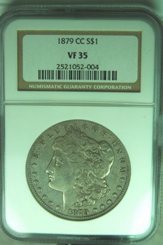 1879 - Cc Morgan Silver Dollar Ngc Certified Vf - 35 Rare Cc Morgan