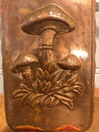 Vintage Antique Copper And Tin Jelly Dessert Mold Mushroom Plants BOX A1 2