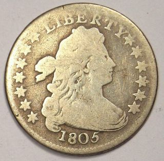 1805 Draped Bust Dime 10c Coin - Vg Details (very Good) - Rare Key Date
