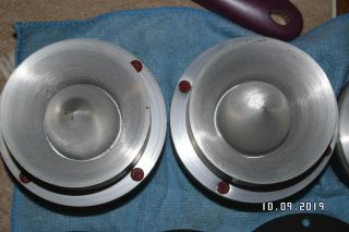 Rare Jbl 075 Bullet Pair 8 Ohm W/brackets All Red Seals 6.  1 On Both