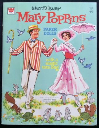 1973 Mary Poppins Paper Dolls,  Cut Star Movie Set