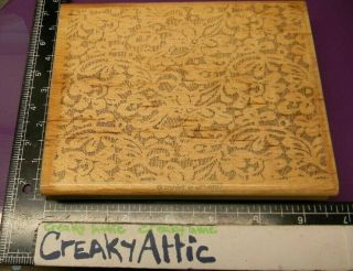 Stampin Up Antique Lace Flower Background 1 Rubber Stamp Creakyattic