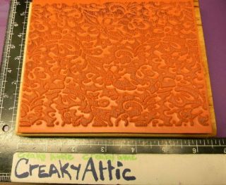 STAMPIN UP ANTIQUE LACE FLOWER BACKGROUND 1 RUBBER STAMP CREAKYATTIC 2